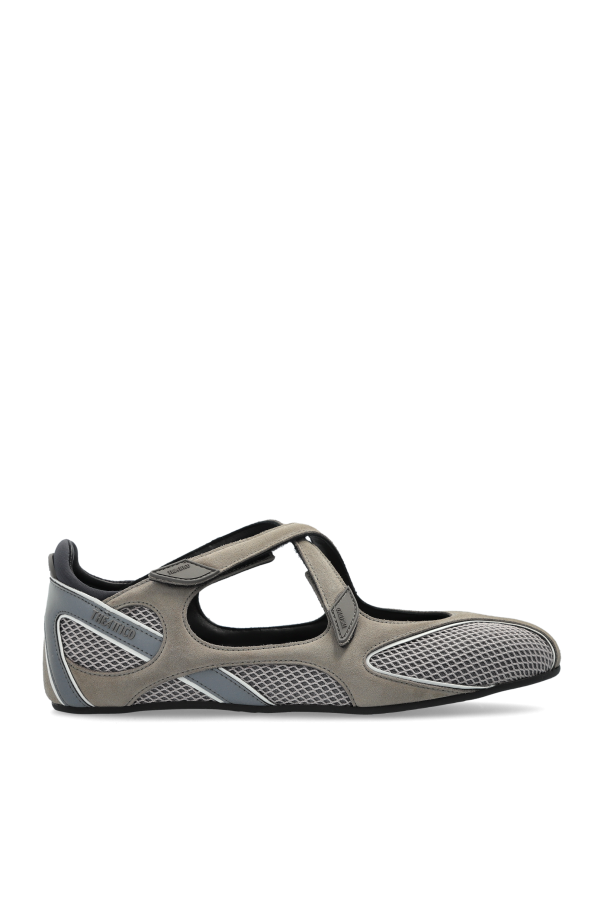 フラットシューズ THE ATTICO THE ATTICO Floor 01 スエード フラットシューズ メッシュトリム